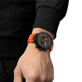 Buy Shop Tissot T Race Chronograph Black Dial Orange Rubber Strap Watch for Men - T141.417.37.051.02 USA Online