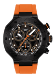 Buy Shop Tissot T Race Chronograph Black Dial Orange Rubber Strap Watch for Men - T141.417.37.051.02 USA Online