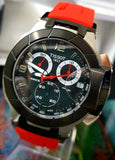 Buy Shop Tissot T Race Chronograph Black Dial Red Rubber Strap Watch for Men - T048.417.27.057.01 USA Online