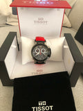 Buy Shop Tissot T Race Chronograph Black Dial Red Rubber Strap Watch for Men - T048.417.27.057.01 USA Online