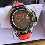 Buy Shop Tissot T Race Chronograph Black Dial Red Rubber Strap Watch for Men - T048.417.27.057.01 USA Online
