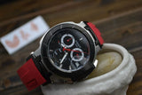 Buy Shop Tissot T Race Chronograph Black Dial Red Rubber Strap Watch for Men - T048.417.27.057.01 USA Online