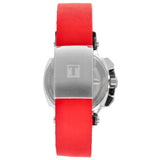 Buy Shop Tissot T Race Chronograph Black Dial Red Rubber Strap Watch for Men - T048.417.27.057.01 USA Online