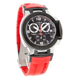 Buy Shop Tissot T Race Chronograph Black Dial Red Rubber Strap Watch for Men - T048.417.27.057.01 USA Online