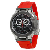 Buy Shop Tissot T Race Chronograph Black Dial Red Rubber Strap Watch for Men - T048.417.27.057.01 USA Online