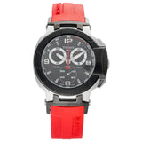 Buy Shop Tissot T Race Chronograph Black Dial Red Rubber Strap Watch for Men - T048.417.27.057.01 USA Online