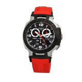 Buy Shop Tissot T Race Chronograph Black Dial Red Rubber Strap Watch for Men - T048.417.27.057.01 USA Online
