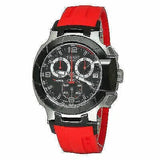 Buy Shop Tissot T Race Chronograph Black Dial Red Rubber Strap Watch for Men - T048.417.27.057.01 USA Online