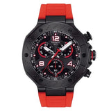 Buy Shop Tissot T Race Chronograph Black Dial Red Rubber Strap Watch For Men - T141.417.37.057.01 USA Online