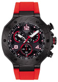 Buy Shop Tissot T Race Chronograph Black Dial Red Rubber Strap Watch For Men - T141.417.37.057.01 USA Online