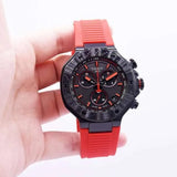 Buy Shop Tissot T Race Chronograph Black Dial Red Rubber Strap Watch for Men - T141.417.37.061.01 USA Online