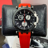 Buy Shop Tissot T Race Chronograph Black Dial Red Silicone Strap Watch For Men - T115.417.27.051.00 USA Online