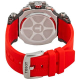 Buy Shop Tissot T Race Chronograph Black Dial Red Silicone Strap Watch For Men - T115.417.27.051.00 USA Online