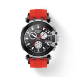 Buy Shop Tissot T Race Chronograph Black Dial Red Silicone Strap Watch For Men - T115.417.27.051.00 USA Online