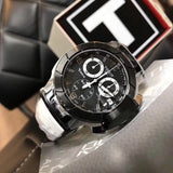 Buy Shop Tissot T Race Chronograph Black Dial White Rubber Strap Watch for Men - T048.417.27.057.05 USA Online