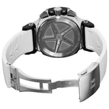 Buy Shop Tissot T Race Chronograph Black Dial White Rubber Strap Watch for Men - T048.417.27.057.05 USA Online