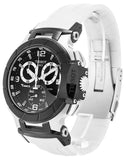 Buy Shop Tissot T Race Chronograph Black Dial White Rubber Strap Watch for Men - T048.417.27.057.05 USA Online