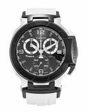 Buy Shop Tissot T Race Chronograph Black Dial White Rubber Strap Watch for Men - T048.417.27.057.05 USA Online