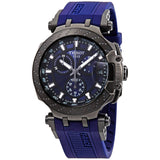 Buy Shop Tissot T Race Chronograph Blue Dial Blue Silicone Strap Watch For Men - T115.417.37.041.00 USA Online