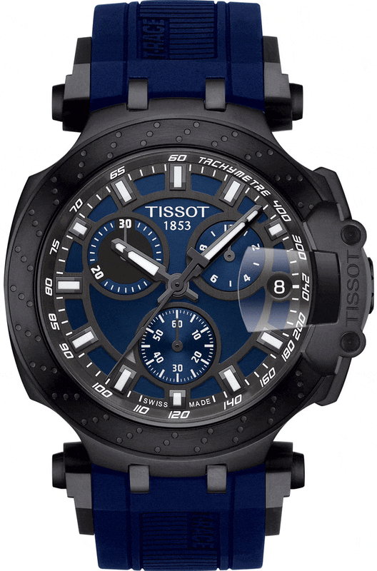 Buy Shop Tissot T Race Chronograph Blue Dial Blue Silicone Strap Watch For Men - T115.417.37.041.00 USA Online