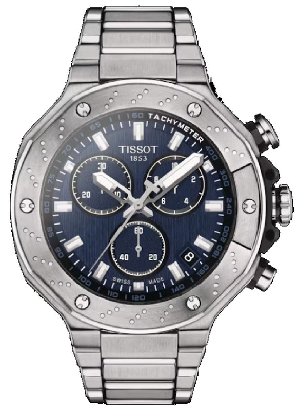 Buy Shop Tissot T Race Chronograph Blue Dial Silver Steel Strap Watch For Men - T141.417.11.041.00 USA Online