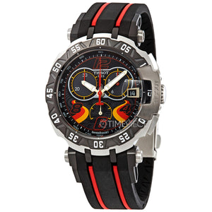 Buy Shop Tissot T Race Chronograph Stefan Bradl Special Edition Black Dial Black Rubber Strap Watch for Men - T092.417.27.057.02 USA Online
