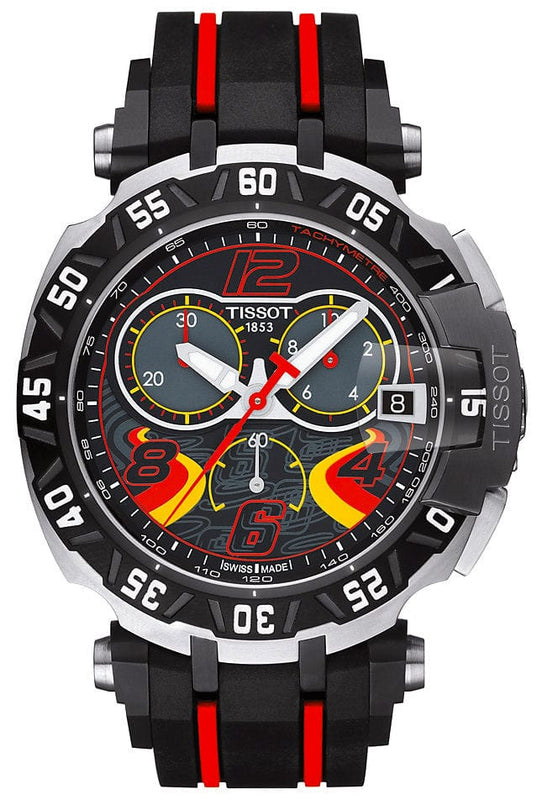 Buy Shop Tissot T Race Chronograph Stefan Bradl Special Edition Black Dial Black Rubber Strap Watch for Men - T092.417.27.057.02 USA Online
