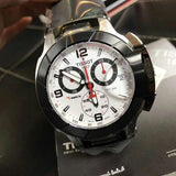 Buy Shop Tissot T Race Chronograph White Dial Black Rubber Strap Watch for Men - T048.417.27.037.00 USA Online