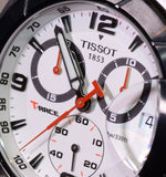 Buy Shop Tissot T Race Chronograph White Dial Black Rubber Strap Watch for Men - T048.417.27.037.00 USA Online