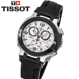 Buy Shop Tissot T Race Chronograph White Dial Black Rubber Strap Watch for Men - T048.417.27.037.00 USA Online
