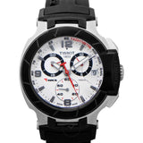 Buy Shop Tissot T Race Chronograph White Dial Black Rubber Strap Watch for Men - T048.417.27.037.00 USA Online