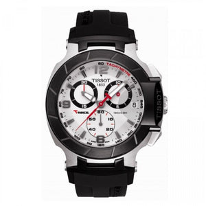 Buy Shop Tissot T Race Chronograph White Dial Black Rubber Strap Watch for Men - T048.417.27.037.00 USA Online