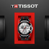 Buy Shop Tissot T Race Chronograph White Dial Black Silicone Strap Watch For Men - T115.417.27.011.00 USA Online