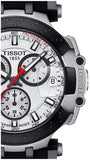 Buy Shop Tissot T Race Chronograph White Dial Black Silicone Strap Watch For Men - T115.417.27.011.00 USA Online
