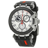 Buy Shop Tissot T Race Chronograph White Dial Black Silicone Strap Watch For Men - T115.417.27.011.00 USA Online