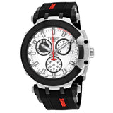 Buy Shop Tissot T Race Chronograph White Dial Black Silicone Strap Watch For Men - T115.417.27.011.00 USA Online