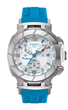 Buy Shop Tissot T Race Chronograph White Dial Brown Rubber Strap Watch for Women - T048.217.17.017.02 USA Online