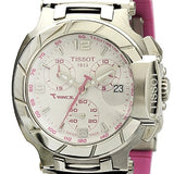 Buy Shop Tissot T Race Chronograph White Dial Pink Rubber Strap Watch for Women - T048.217.17.017.01 USA Online