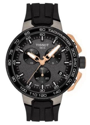 Buy Shop Tissot T Race Cycling Chronograph Black Dial Black Rubber Strap Watch For Men - T111.417.37.441.07 USA Online