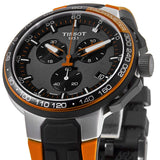 Buy Shop Tissot T Race Cycling Chronograph Black Dial Two Tone Rubber Strap Watch For Men - T111.417.37.441.04 USA Online