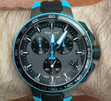 Buy Shop Tissot T Race Cycling Chronograph Black Dial Two Tone Rubber Strap Watch For Men - T111.417.37.441.05 USA Online