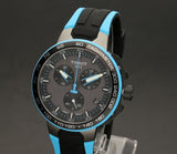 Buy Shop Tissot T Race Cycling Chronograph Black Dial Two Tone Rubber Strap Watch For Men - T111.417.37.441.05 USA Online
