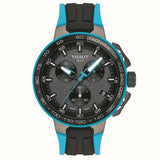 Buy Shop Tissot T Race Cycling Chronograph Black Dial Two Tone Rubber Strap Watch For Men - T111.417.37.441.05 USA Online