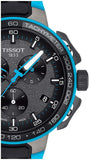 Buy Shop Tissot T Race Cycling Chronograph Black Dial Two Tone Rubber Strap Watch For Men - T111.417.37.441.05 USA Online