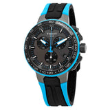Buy Shop Tissot T Race Cycling Chronograph Black Dial Two Tone Rubber Strap Watch For Men - T111.417.37.441.05 USA Online