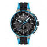 Buy Shop Tissot T Race Cycling Chronograph Black Dial Two Tone Rubber Strap Watch For Men - T111.417.37.441.05 USA Online