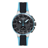 Buy Shop Tissot T Race Cycling Chronograph Black Dial Two Tone Rubber Strap Watch For Men - T111.417.37.441.05 USA Online