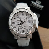 Buy Shop Tissot T Race Lady Chronograph White Dial White Rubber Strap Watch for Women - T048.217.17.017.00 USA Online