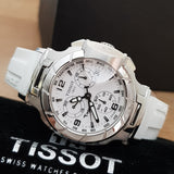 Buy Shop Tissot T Race Lady Chronograph White Dial White Rubber Strap Watch for Women - T048.217.17.017.00 USA Online