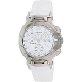 Buy Shop Tissot T Race Lady Chronograph White Dial White Rubber Strap Watch for Women - T048.217.17.017.00 USA Online